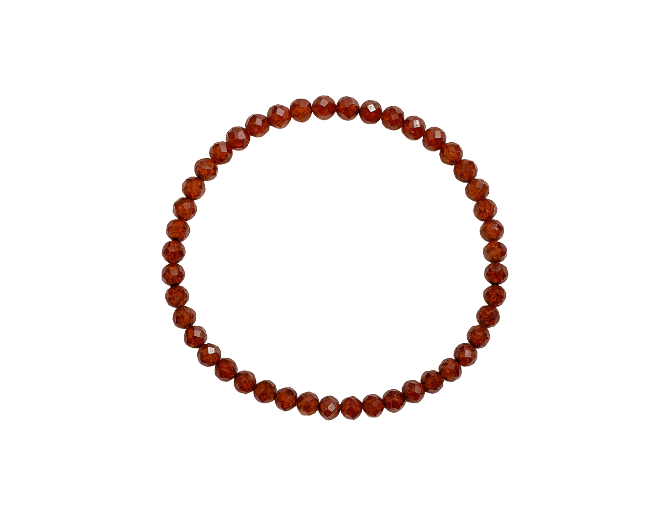 Granate naranja facetada