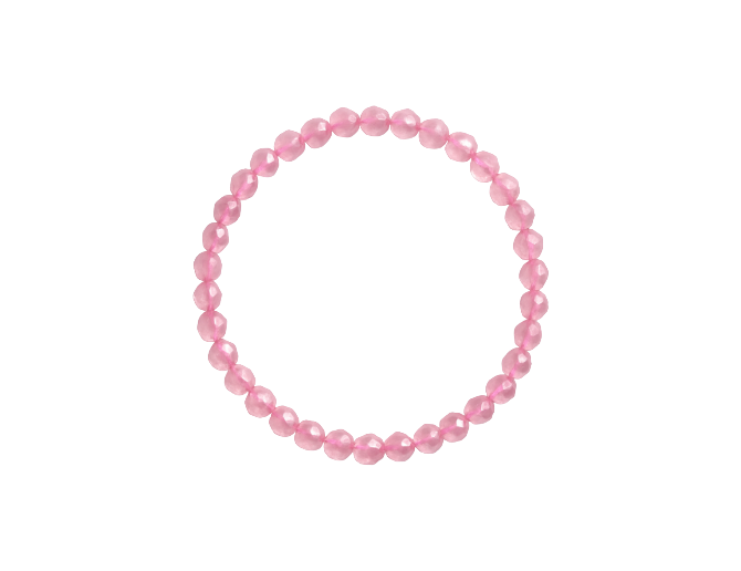 Cuarzo rosa facetada