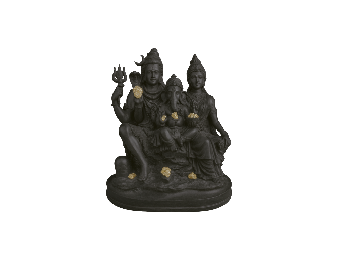 Familia Parvati, Shiva  y Ganesha