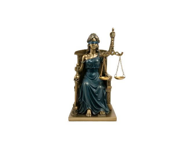 Dios de la justicia sentado