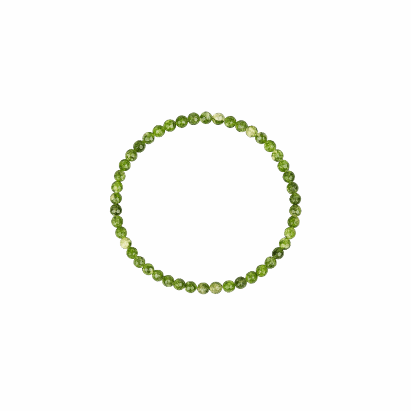 Pulsera diopsido facetada