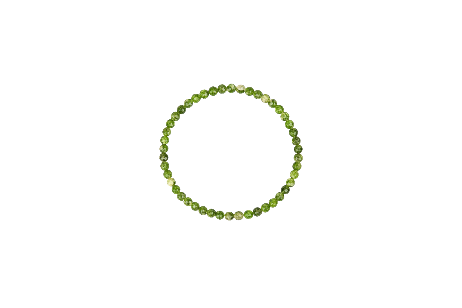 Pulsera diopsido facetada