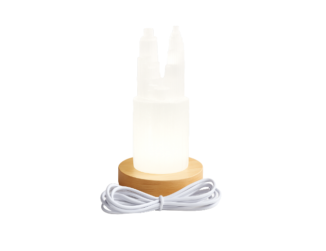 Lámpara Selenita doble punta (tamaño M)