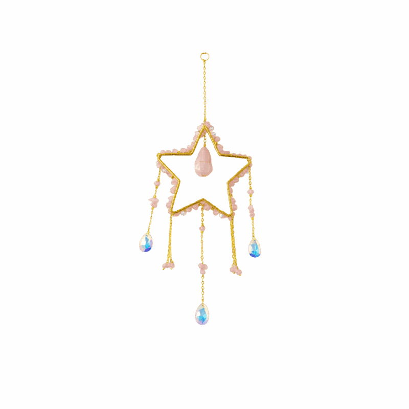 Atrapa sol cuarzo rosa