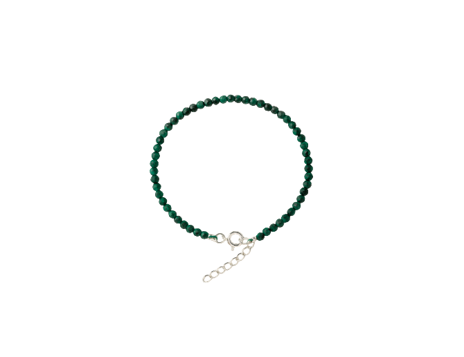 Malaquita facetada (enganche plata 925)