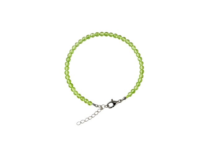 Peridoto facetado (enganche de plata 925)