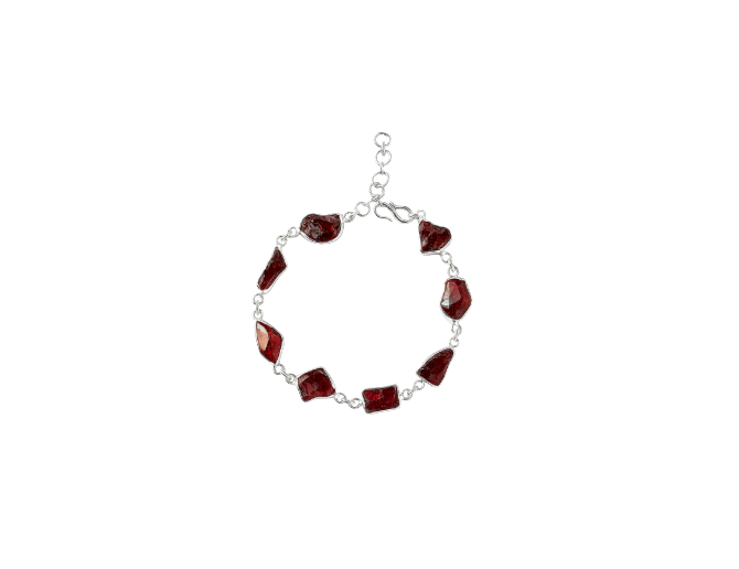 Pulsera granate “+AAA” (plata 925)