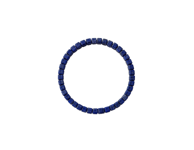 Lapislázuli facetada cúbica